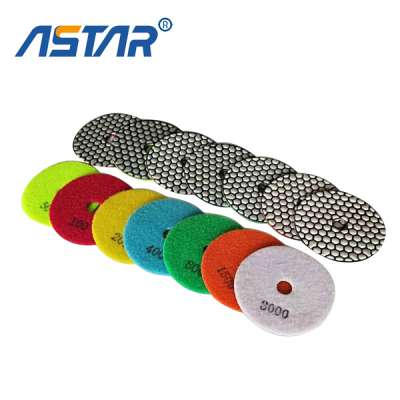 Diamond White Dry Polishing Pads for Granite Marble Quartz Polishing